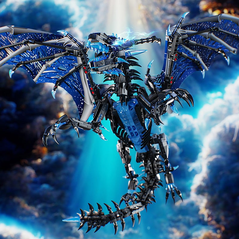 Le Yi 68257-8 Fire Dragon Ice Dragon Mecha Model Gift Toys Difficult Educational Assembled Small Particle Building Blocks - Image 3